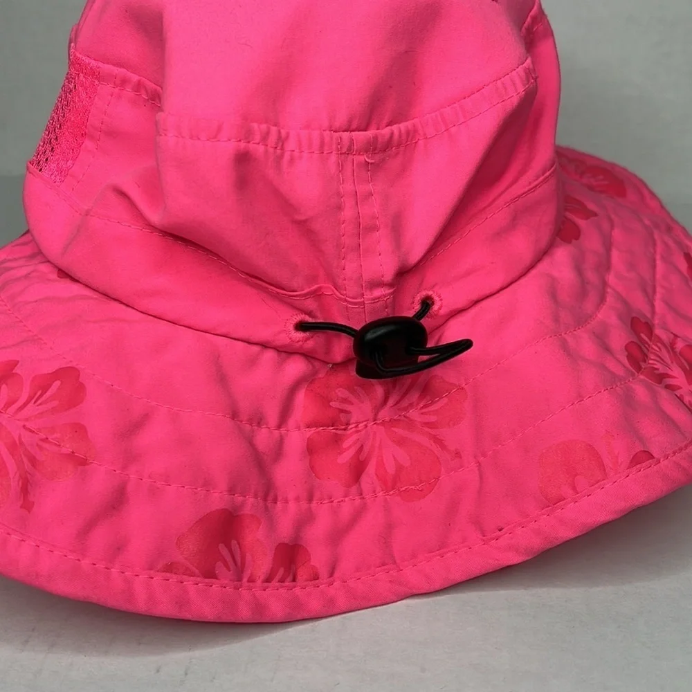 Sun Protection Zone Kids UPF 50+ Hawaiian Pink Safari Sun Hat UV Sun Lightweight